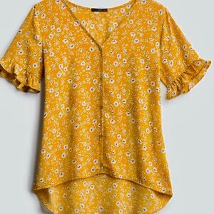 West Kei Clabon Ruffle Sleeve Blouse